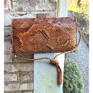 1970s Python snakeskin purse handmade
